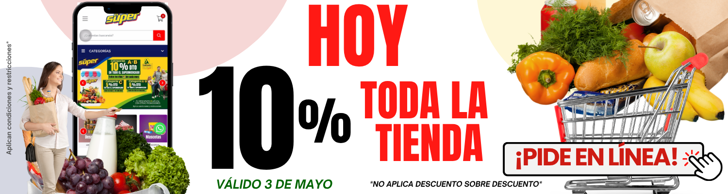 10 en toda la tienda