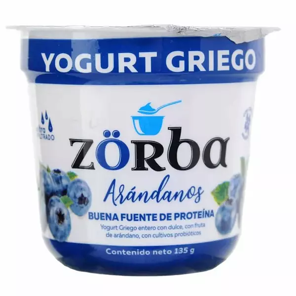 Yogurt Griego Zorba Entero Con Arándanos 135g