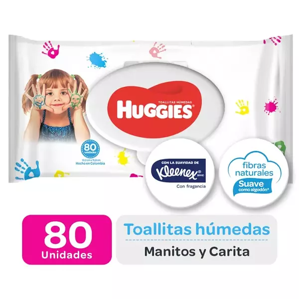 Toallitas Huggies Manitos Y Carita 80 Und