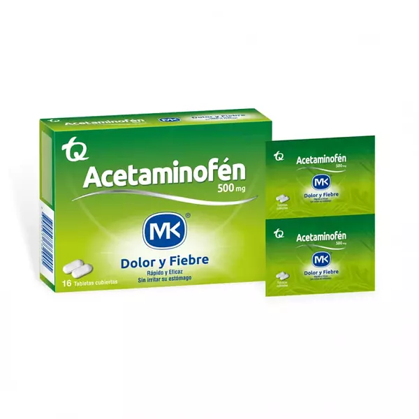 Acetaminofen M K 16 Tabletas