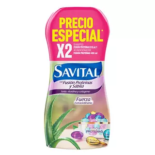 Shampoo Savital Fusion Y Proteina 2*510ml