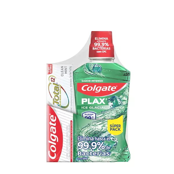 Enjuague Bucal Colgate Plax Ice Glacial 500ml + 75g C. Total