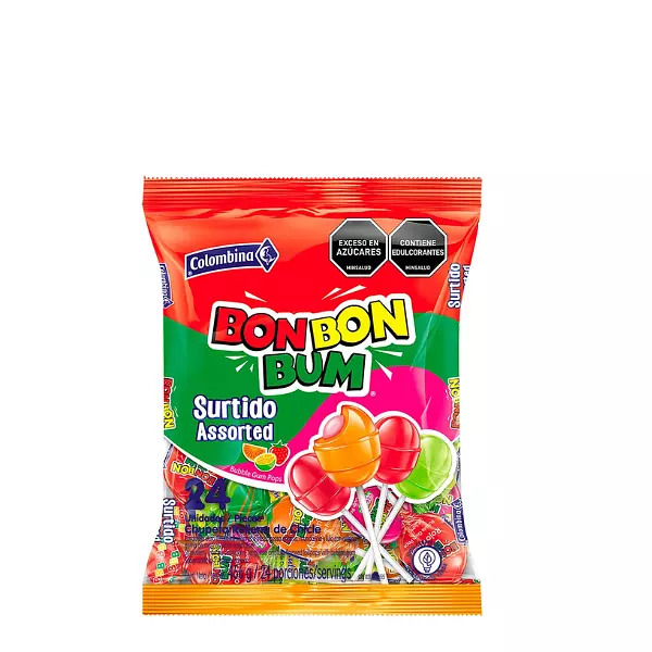 Chupeta Bonbon Bum Surtido 456g