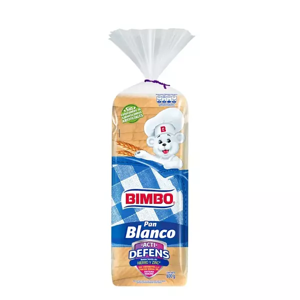 Pan Bimbo Blanco Acti Defens Familiar 600g