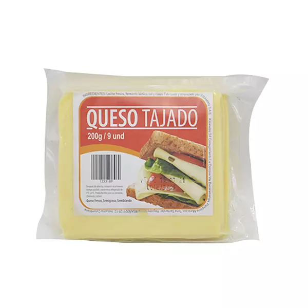 Queso Tajado x 9 Und