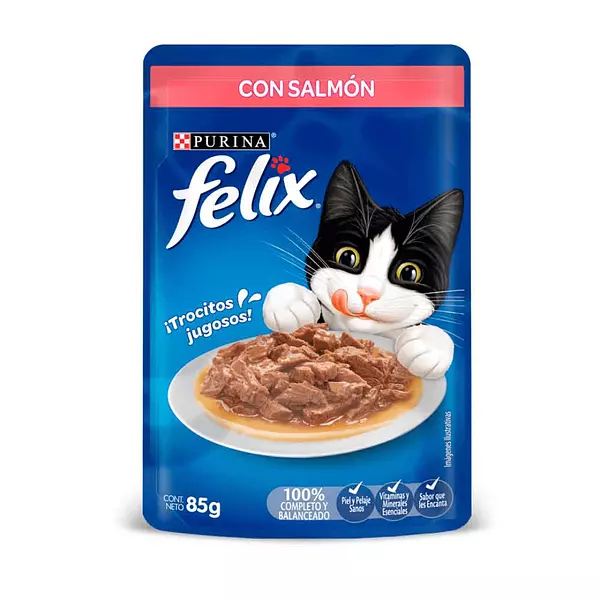 Alimento para Gatos Felix Humedo Salmón 85g