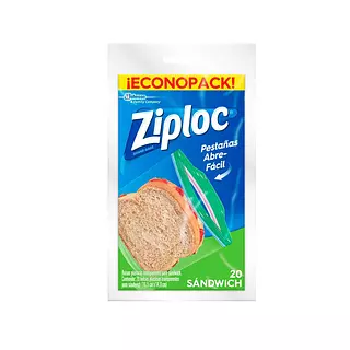Ziploc para Sandwich x 20 Bolsas