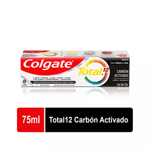 Crema Dental Colgate Total Carbon Activo 75ml