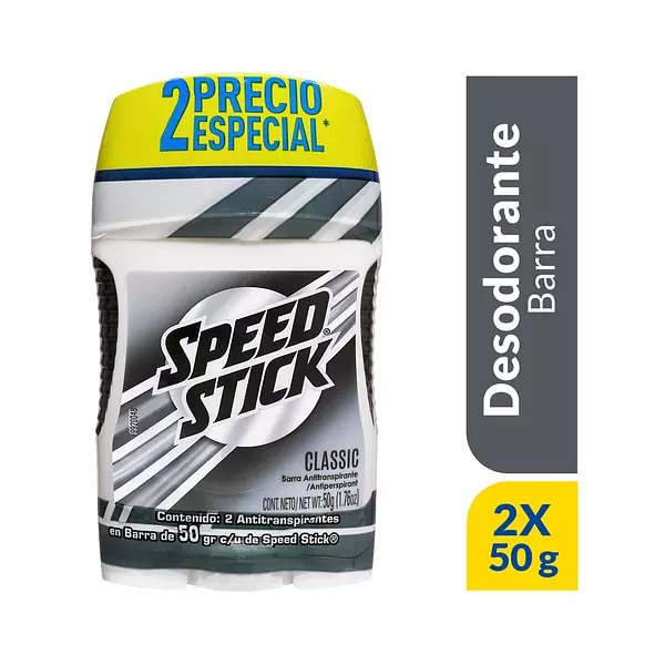 Desodorante Barra Speed Stick Classic 2*50g