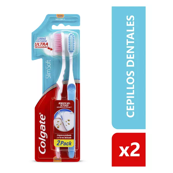 Cepillo Dental Colagte Slim Soft Pack 2 Und