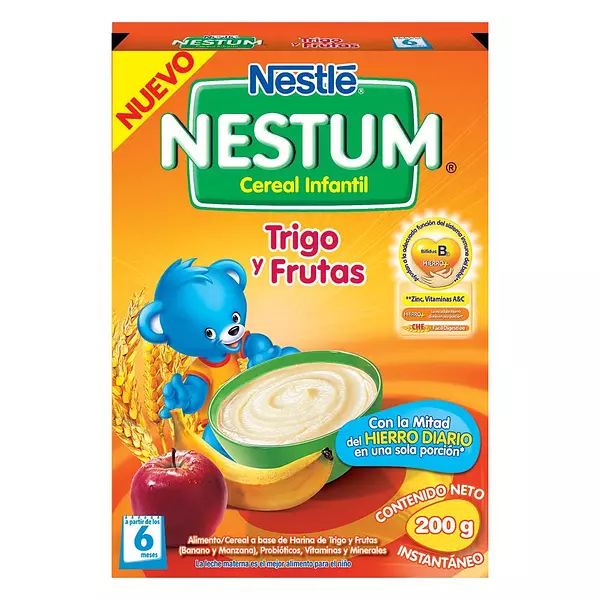 Cereal Infantil Nestum x 200gr Trigo con Frutas