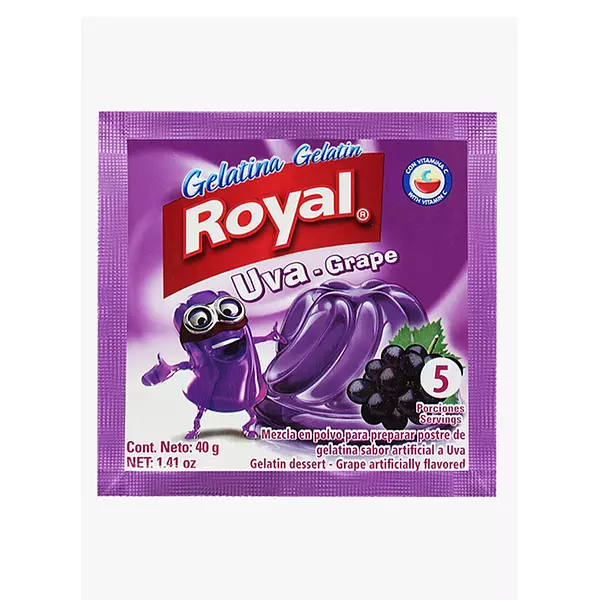 Gelatina Royal x 40gr Uva