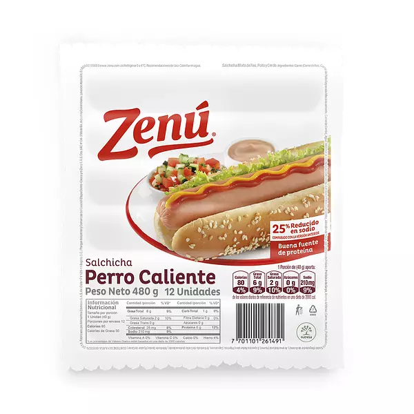 Salchicha Zenu Super Perro 480g