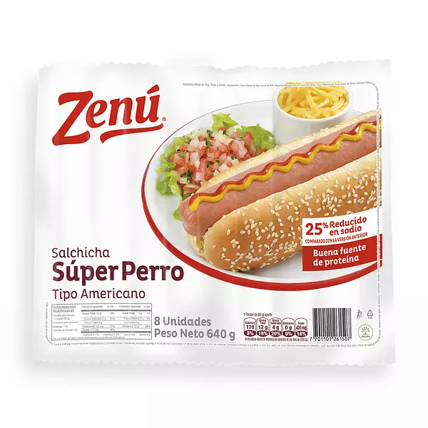 Salchicha Zenu Super Perro 640g