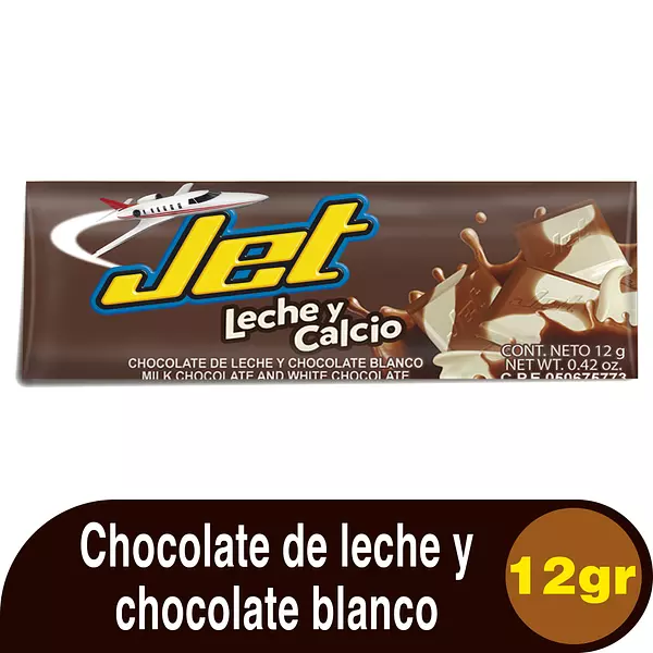 Chocolatina Jet Leche y Calcio 12g