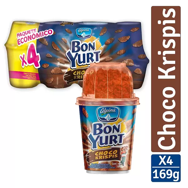 Yogurt con Cereal Bonyurt Chocokrispi Fourpack 169g