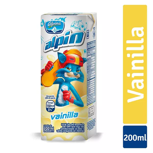 Leche Saborizada Alpin Vainilla 200ml