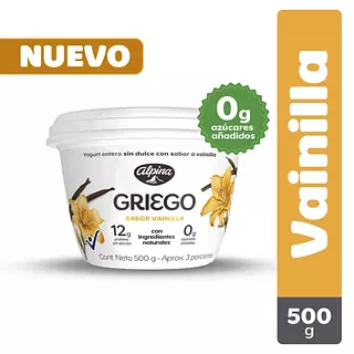 Yogurt Griego Alpina Vainilla 500g