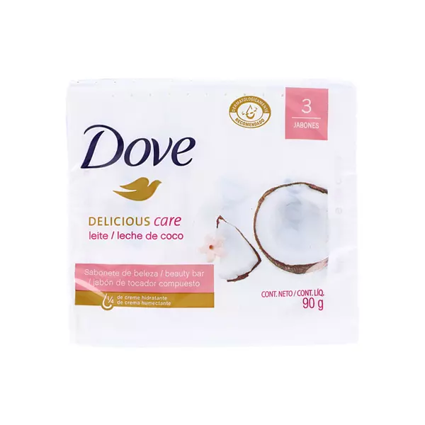 Jabon Baño Dove Tripack 90gr Coco