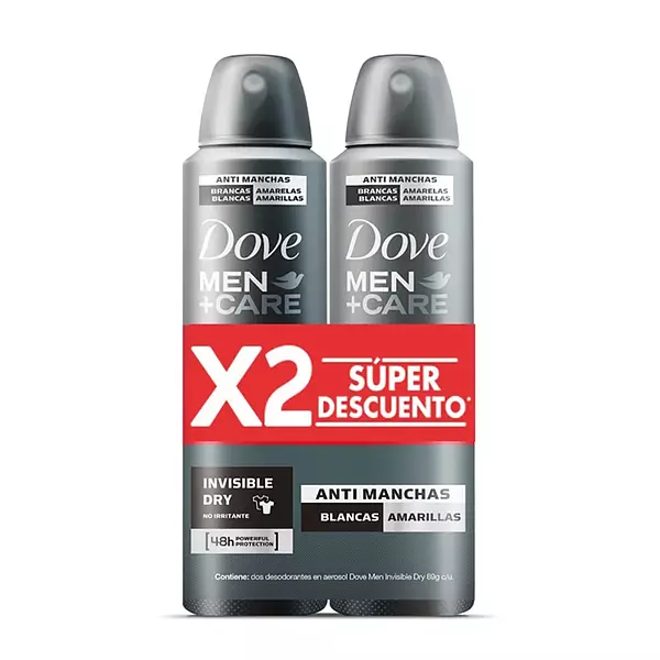 Desodorante Dove 80g*2 Aerosol Antimanchas