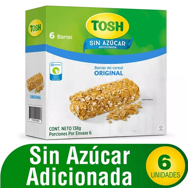 Barra de Cereal Tosh Lyne Sin Azucar 6*23g