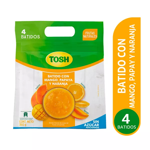 Batido Congelado Tosh Mango Papaya y Naranja 360g