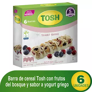 Barra de Cereal Tosh Yogurt Griego 6*27g