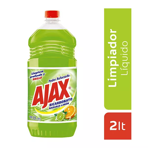 Desinfectante Ajax Bicarbonato Naranja 2l