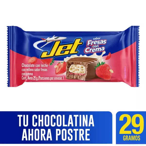 Chocolatina Jet Fresa con Crema 29g