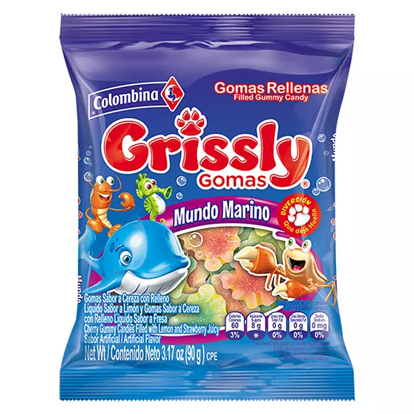 Gomas Grissly Mundo Marino 70g