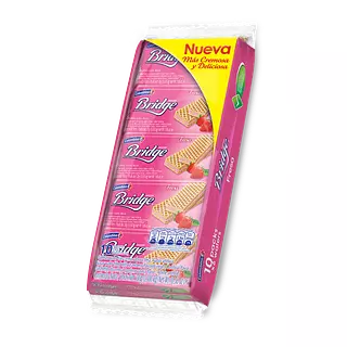 Galletas Wafer Bridge Individual Fresa 300g