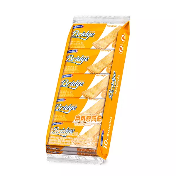 Galletas Wafer Bridge Individual Naranja 300g