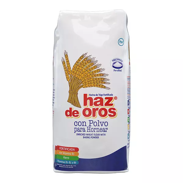 Harina de Trigo Haz de Oros 1000g con Polvo de Hornear