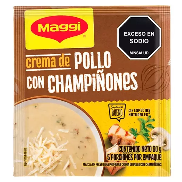 Crema Maggie Pollo con Champiñones 60g