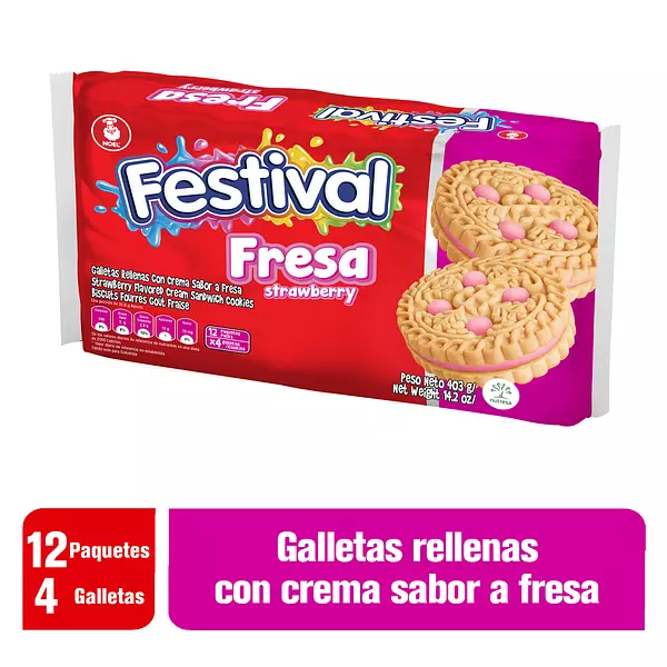 Galleta Festival Fresa 12*33.58g