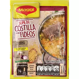 Maggi Sopa del Dia 65gr Costilla con Fideos