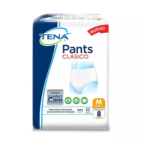 Pañal Adulto Tena Pants Clasico Medium 8 Und