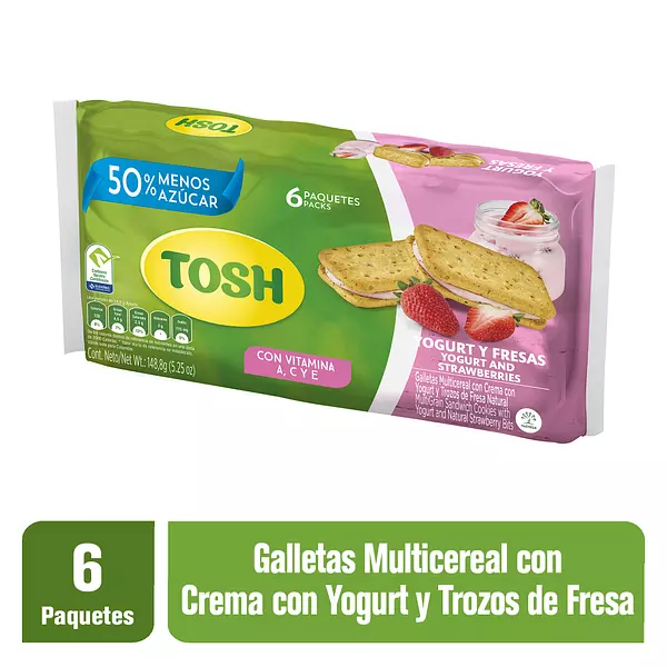 Galleta Tosh Yogurt T/Sandwich 6*24,8g