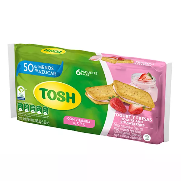 Galleta Tosh Wafer Yogurt Fresa 6*27g