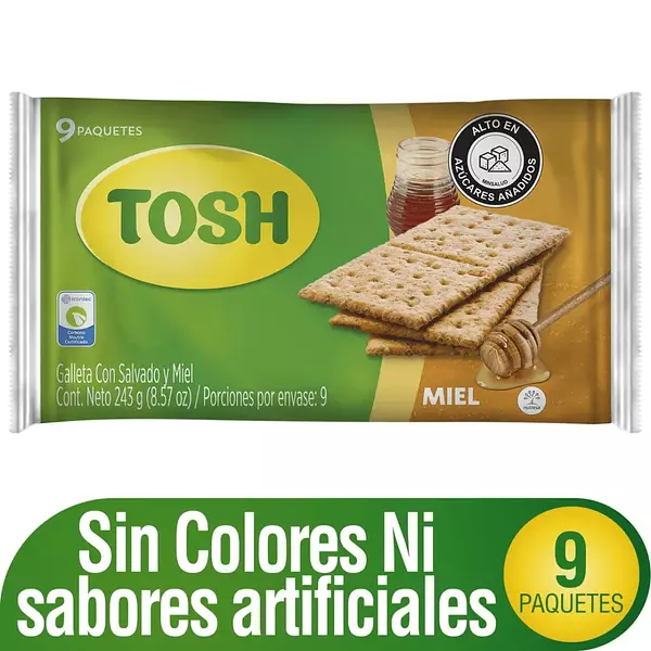 Galleta Tosh Integran con Miel 27g*9 Und