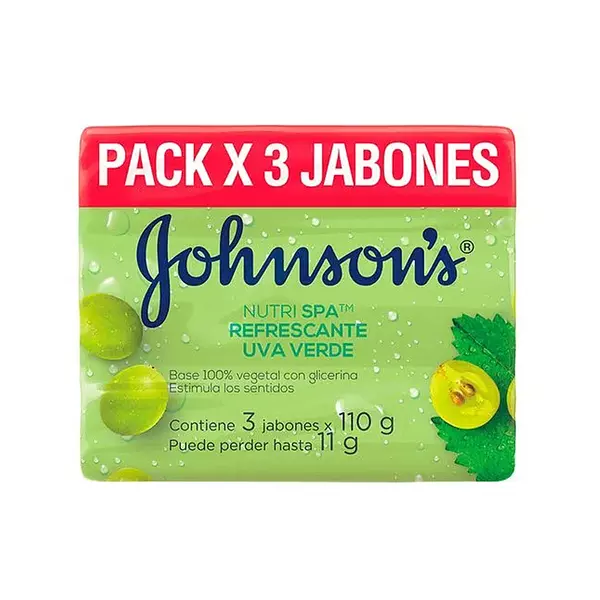 Johnson Jabon 110g*3pr Esp Uva Verde