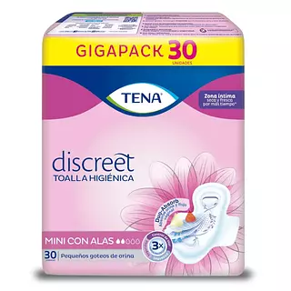 Toalla Higienica Tena Discreet Mini 30 Und