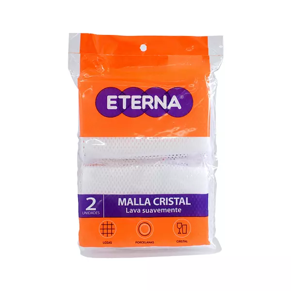 Esponjilla Eterna Malla Cristal x 2