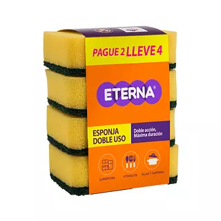 Esponja Eterna Fibra Abrasiva Pague 2 Lleve 4und