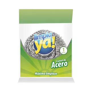 Esponja Limpiaya Espiral de Acero Und
