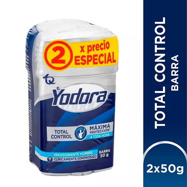 Desodorante Yodora Total Control 2*50g