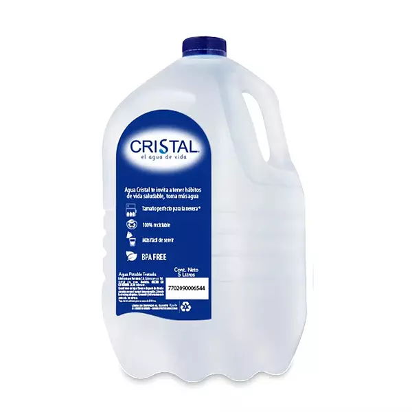 Agua Cristas de Garrafa 5 L