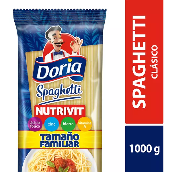 Pasta Doria X 1000gr Espaguetes