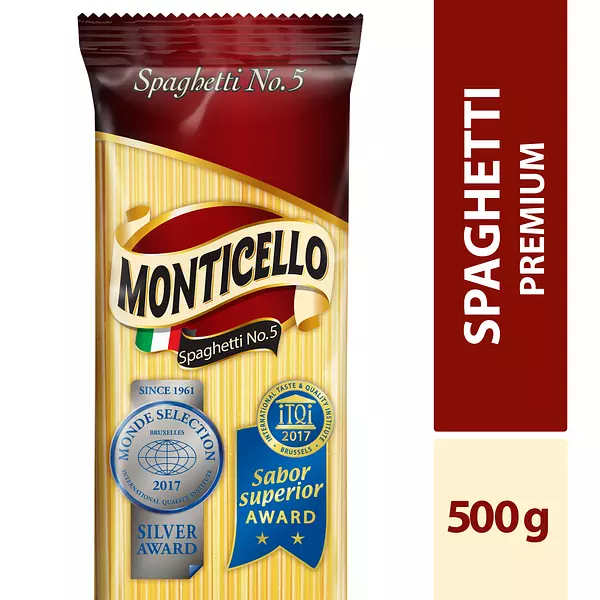 Pasta Monticello x 500gr Spaguetti No 5