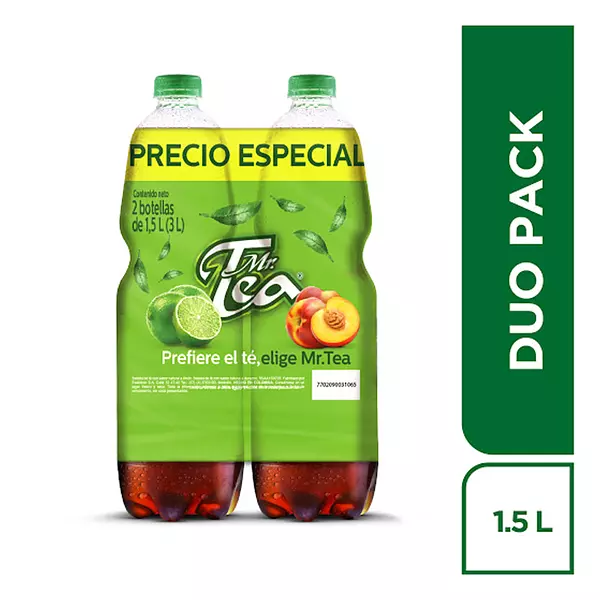 Bebida Mr Tea DuraznoLimón 2*1.5 L